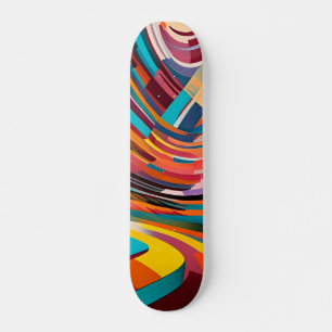 Geometrisch Moderne Kunst Abstracte Vormen Kleurri Skateboard