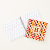 Geometrisch monogloge omloop notitieboek (Binnen)