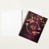 Geometrisch monogram 2022 van Floral Bourgogne Planner (Display)