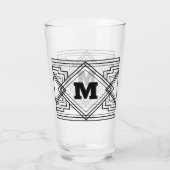 Geometrisch monogram glas (Achterkant)
