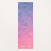 Geometrisch monogram Paars en roze verloop Yogamat (Voorkant)
