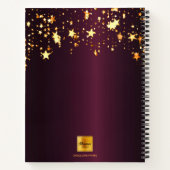 Geometrisch monogram van de goudsterren van de Bou Notitieboek (Achterkant)