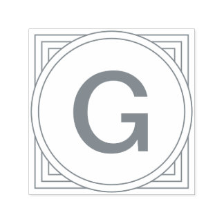 Geometrisch monogram  zelfinktende stempel