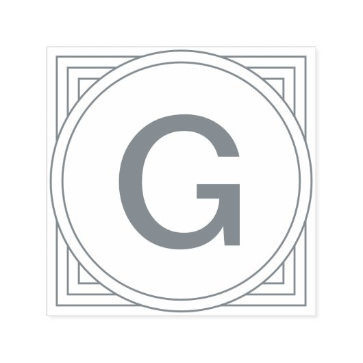 Geometrisch monogram zelfinktende stempel (Design)