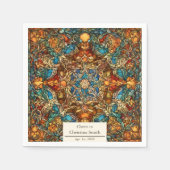 Geometrisch Mozaïek Glas in lood Pensioen Partij Servet (Voorkant)