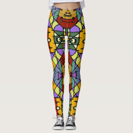 Geometrisch Mozaïek Vierkante Doos Ontwerp Leggings