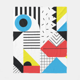 Geometrisch naadloos patroon met abstracte vormen fleece deken