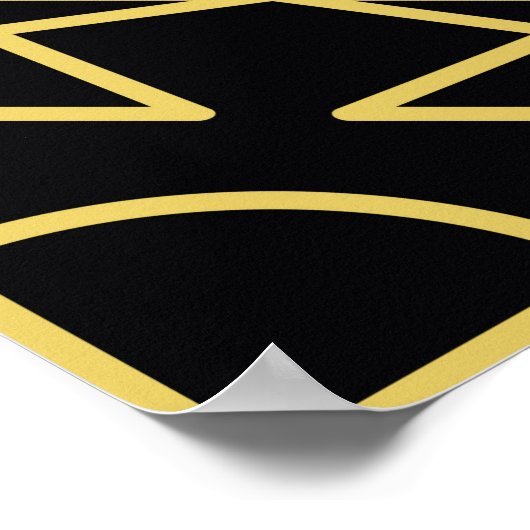 Geometrisch naadloos patroon met gestileerde golde poster (Hoek)