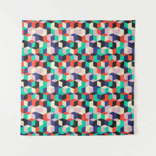 geometrisch naadloos patroon met ruitvormige uits wandkleed