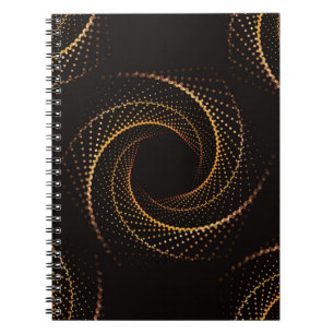 Geometrisch naadloos patroon van gouden stippen notitieboek