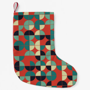 geometrisch naadloos patroonontwerp kleine kerstsok