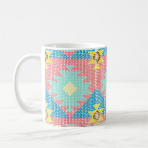Geometrisch naadloos patroonontwerp, thuisdecor-id koffiemok