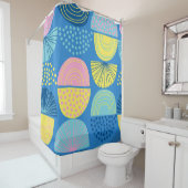 Geometrisch Noords: Abstracte achtergrond. Douchegordijn (In situ)