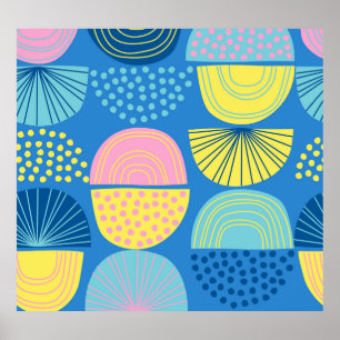 Geometrisch Noords: Abstracte achtergrond. Poster