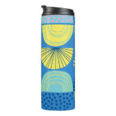 Geometrisch Noords: Abstracte achtergrond. Thermosbeker (Geroteerd rechts)