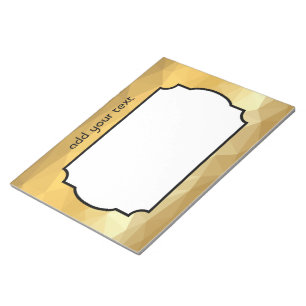 Geometrisch notitieblok met metaalgoud