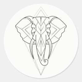 Geometrisch - Olifant Sticker