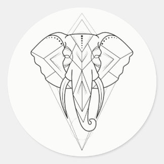 Geometrisch - Olifant Sticker