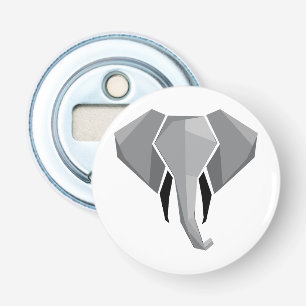 Geometrisch Olifantshoofd Button Flesopener