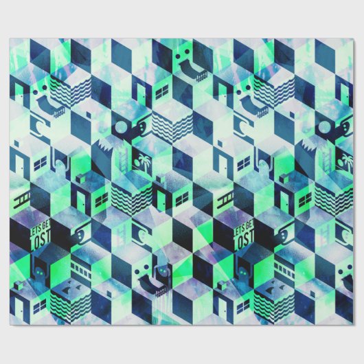 Geometrisch omslagpapier cadeaupapier (Vlak)