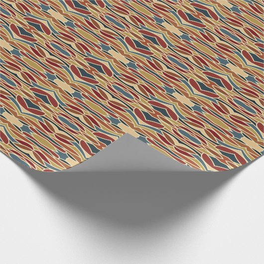 Geometrisch ondoorzichtig Glazen in lood stijlontw Cadeaupapier (Hoek)