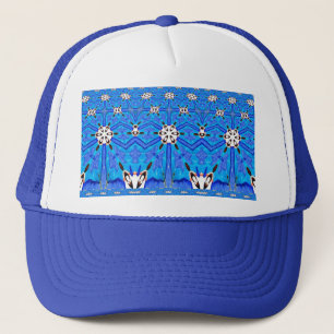 geometrisch ontwerp blauw pet