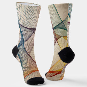 Geometrisch ontwerp Crew Sokken