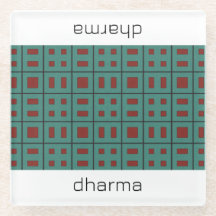 Geometrisch ontwerp glas Onderzetter