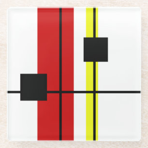 Geometrisch ontwerp glazen onderzetter
