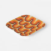 Geometrisch ontwerp in jaren '70 papieren bordje (Gebogen)