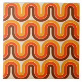 Geometrisch ontwerp in jaren '70 tegeltje (Voorkant)