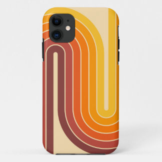 Geometrisch ontwerp in retro- stijl iPhone 11 hoesje