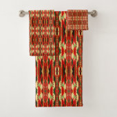 Geometrisch ontwerp in woestijnkleuren bad handdoek (Insitu)