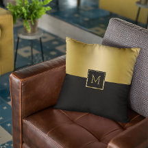 Geometrisch ontwerp met zwart en goud splitscreen