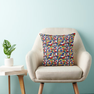Geometrisch ontwerp naadloos patroon kussen