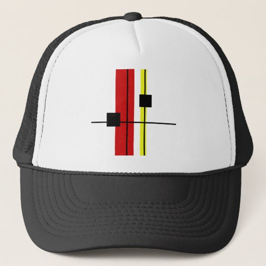 Geometrisch ontwerp trucker pet (Voorkant)