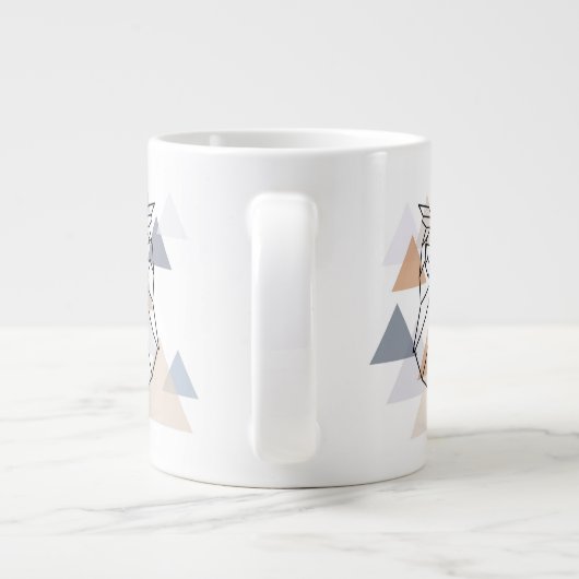 Geometrisch ontwerp van de boomkor extra grote beker (Achterkant)