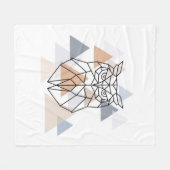 Geometrisch ontwerp van de boomkor fleece deken (Voorkant (Horizontaal))