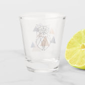 Geometrisch ontwerp van de boomkor shot glas (Achterkant)