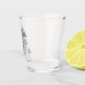 Geometrisch ontwerp van de boomkor shot glas (Rechts)