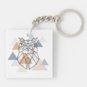 Geometrisch ontwerp van de boomkor sleutelhanger (Achterkant)