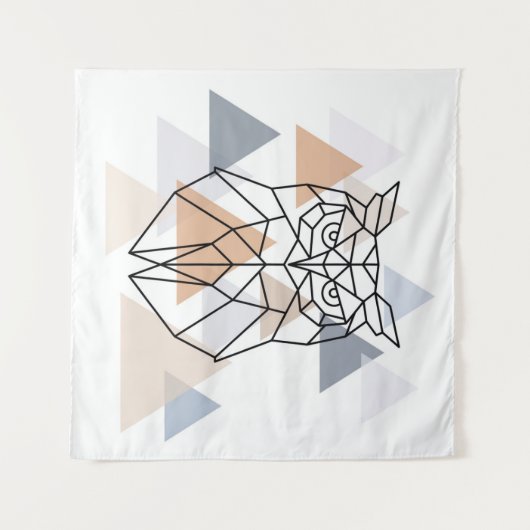 Geometrisch ontwerp van de boomkor wandkleed (Voorkant (horizontaal))