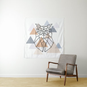 Geometrisch ontwerp van de boomkor wandkleed