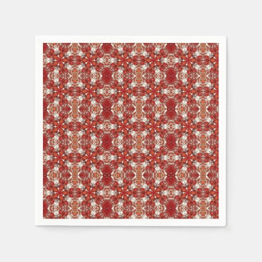 Geometrisch ontwerp van de rode sneeuw Napkins Servet (Voorkant)