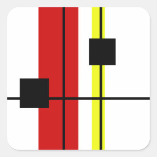 Geometrisch ontwerp vierkante sticker
