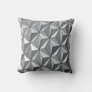 Geometrisch ontwerp - Zilver Sierkussen