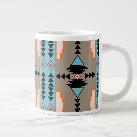 Geometrisch op basis van aztec extra grote beker (Rechts)