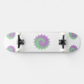 Geometrisch Paars en Groen Skateboard (Horizontaal)
