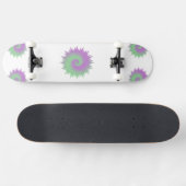 Geometrisch Paars en Groen Skateboard (Horizontaal)