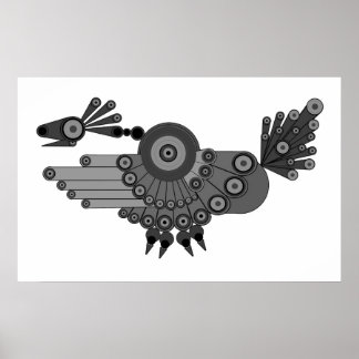 Geometrisch pacockontwerp poster